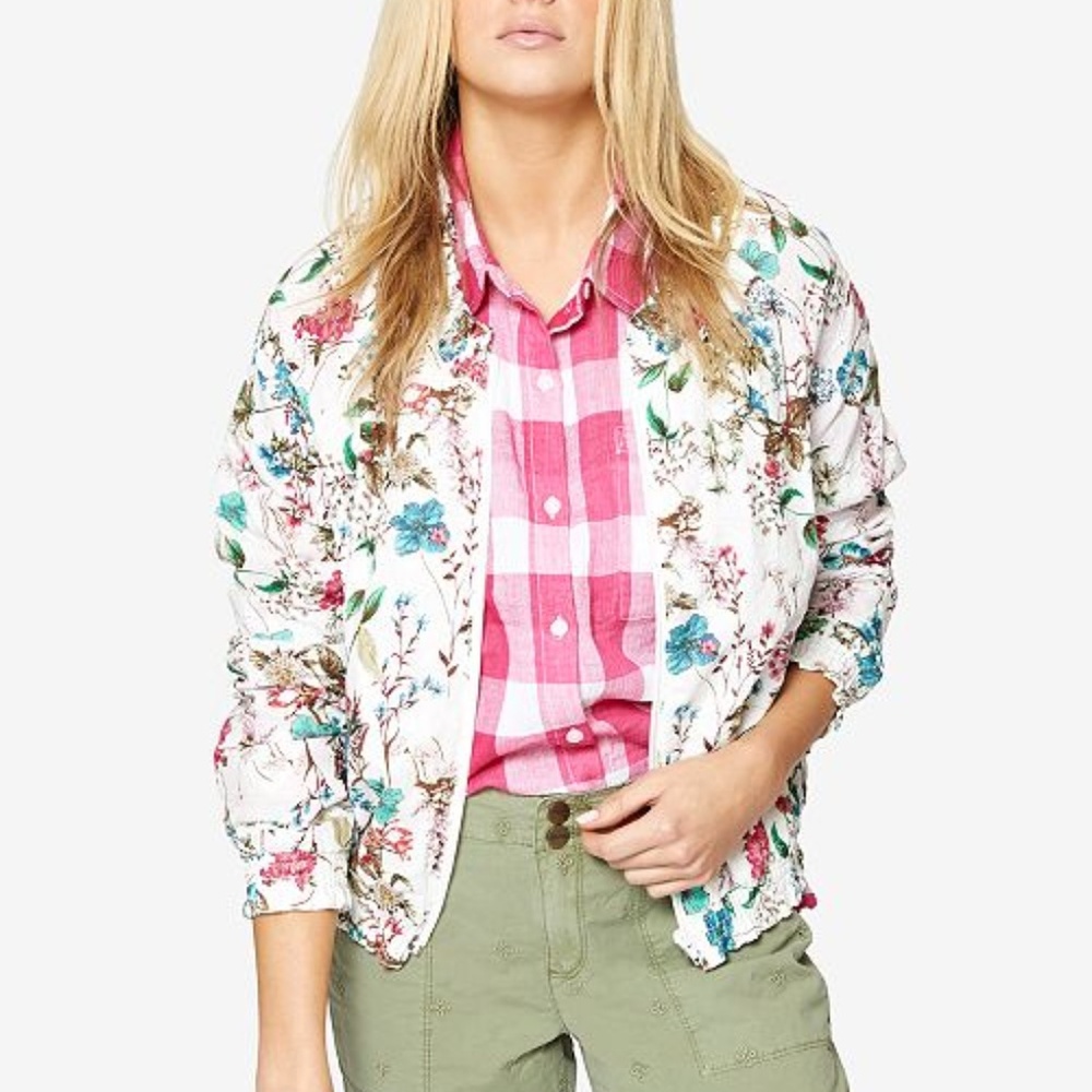 Sanctuary Bloom Cotton Floral-Print Bomber Jacket